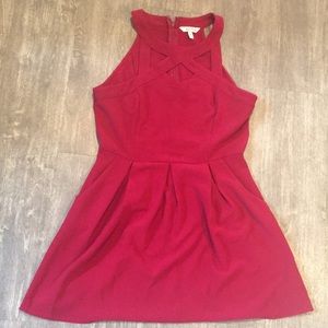 Red dress with pockets